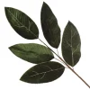 Dark Green Velvet Leaf Spray with Gold Highlights Cheap