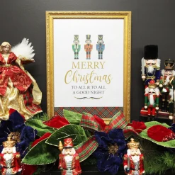 Dark Green Velvet Leaf Spray with Gold Highlights Cheap