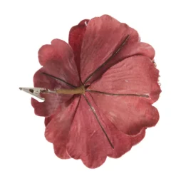 Dark Pink Velvet Magnolia Flower Clip with Jewel Centre and Sequin Tips Sale