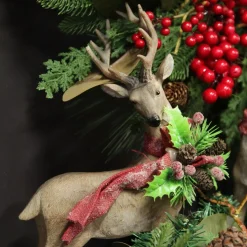 Deer Ornament with Red Bow - Right Online
