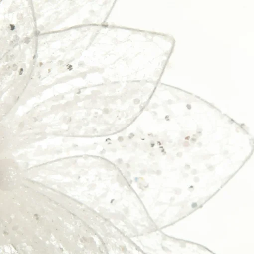 Delicate White Mesh and Sequin Flower Stem Cheap