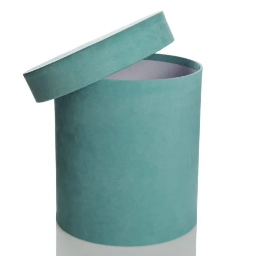 Deluxe Aqua Suede Round Giftbox Best Sale