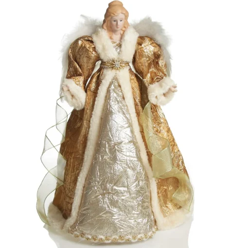 Deluxe Gold Angel Christmas Tree Topper Ornament Cheap