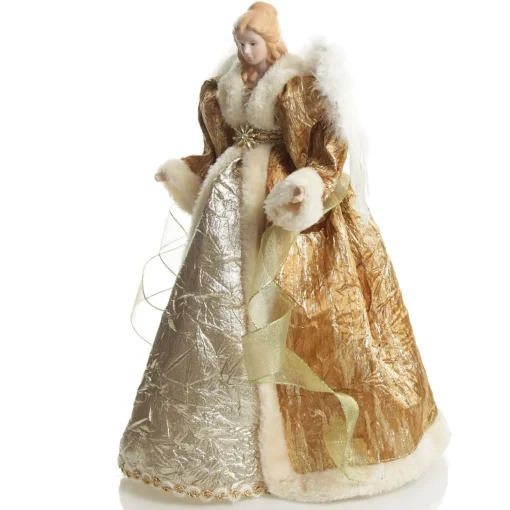 Deluxe Gold Angel Christmas Tree Topper Ornament Cheap