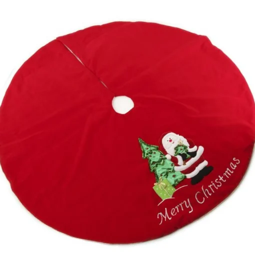 Deluxe Velvet Christmas Tree Skirt Outlet