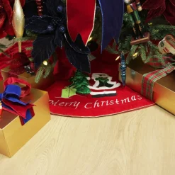 Deluxe Velvet Christmas Tree Skirt Outlet