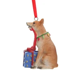 Dingo with Present Australiana Christmas Tree Decoration Flash Sale