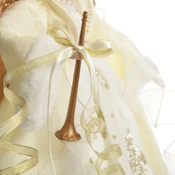Elegant Ivory and Gold Christmas Angel Tree Topper Flash Sale
