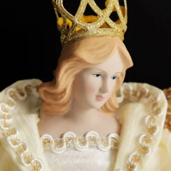 Elegant Ivory and Gold Christmas Angel Tree Topper Flash Sale