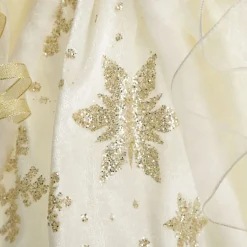 Elegant Ivory and Gold Christmas Angel Tree Topper Flash Sale