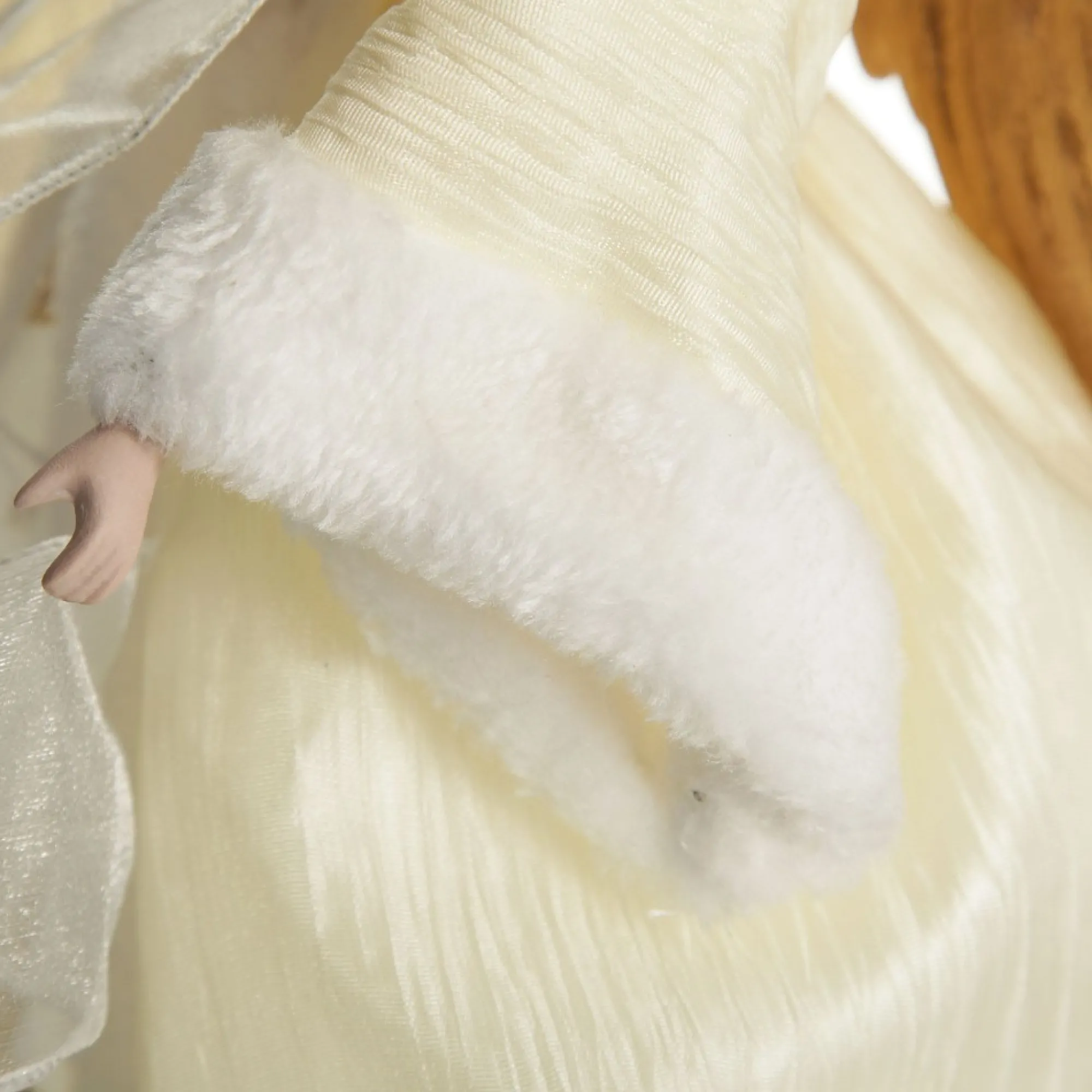 Elegant Ivory and Gold Christmas Angel Tree Topper Flash Sale