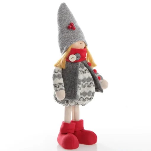 Elsa Cute Christmas Dress up Ornament in Grey Knit Dress Shop