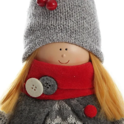 Elsa Cute Christmas Dress up Ornament in Grey Knit Dress Shop