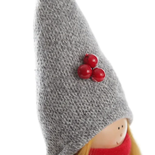 Elsa Cute Christmas Dress up Ornament in Grey Knit Dress Shop