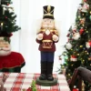 Extra Large Red Drummer Nutcracker Christmas Ornament. Cheap