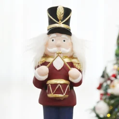 Extra Large Red Drummer Nutcracker Christmas Ornament. Cheap