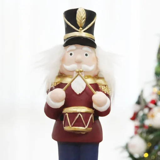 Extra Large Red Drummer Nutcracker Christmas Ornament. Cheap