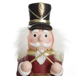 Extra Large Red Drummer Nutcracker Christmas Ornament. Cheap