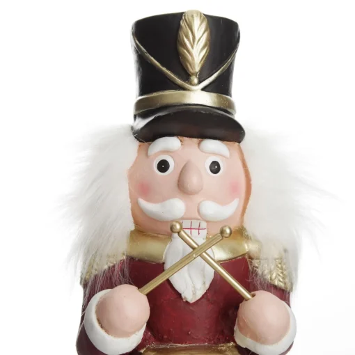 Extra Large Red Drummer Nutcracker Christmas Ornament. Cheap