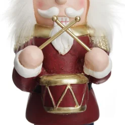 Extra Large Red Drummer Nutcracker Christmas Ornament. Cheap