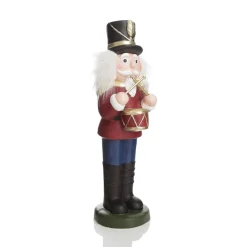 Extra Large Red Drummer Nutcracker Christmas Ornament. Cheap