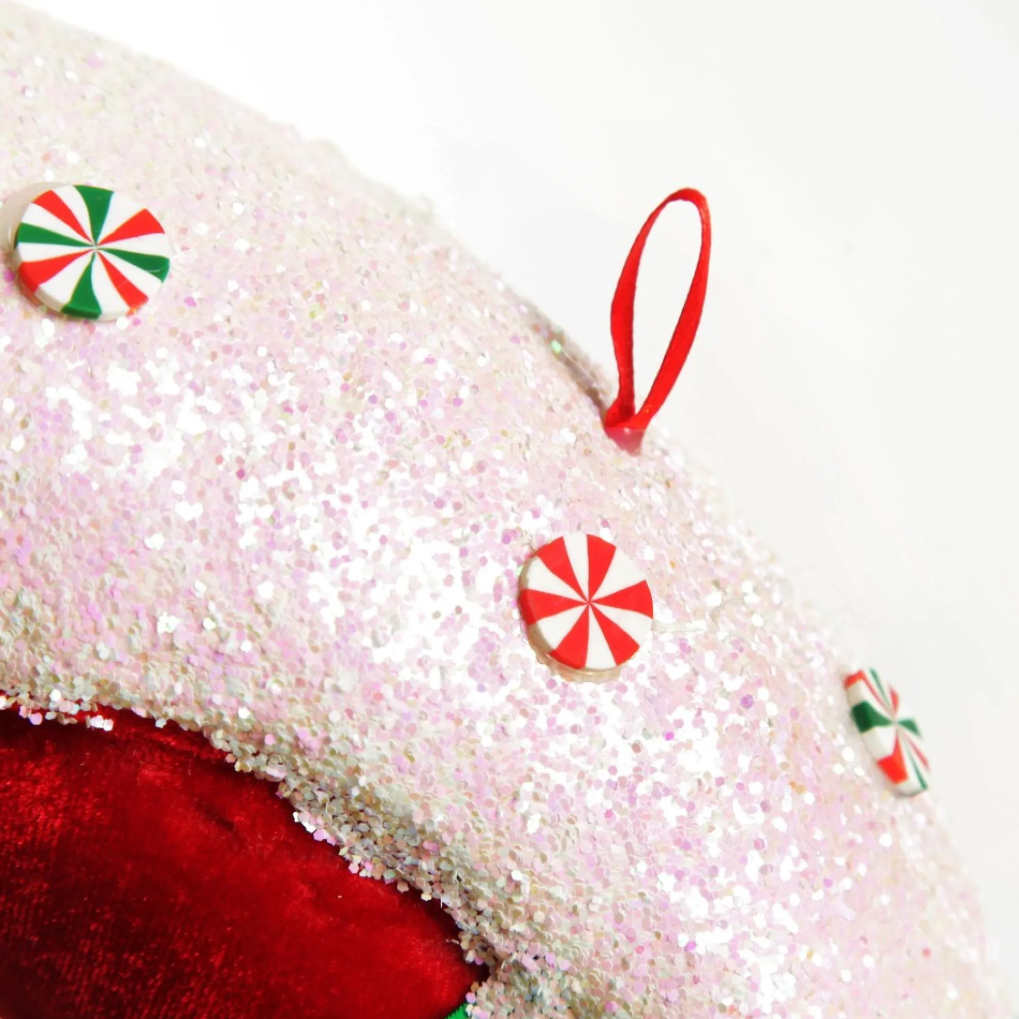 Extra Large Red Velvet Candy Cane Decoration Outlet