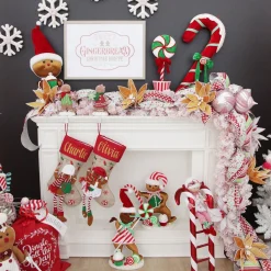 Extra Large Red Velvet Candy Cane Decoration Outlet