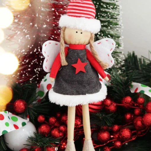 Fabric Standing Angel Star - Grey Dress Sale