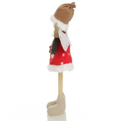 Fabric Standing Angel Star - Red Dress New