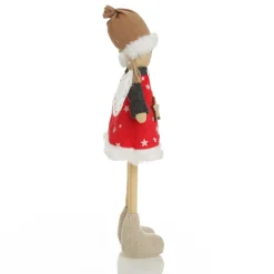 Fabric Standing Angel Star - Red Dress New
