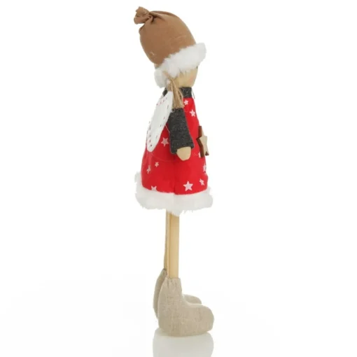 Fabric Standing Angel Star - Red Dress New