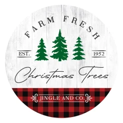 Farm Fresh Christmas Wreath Plaque Sale