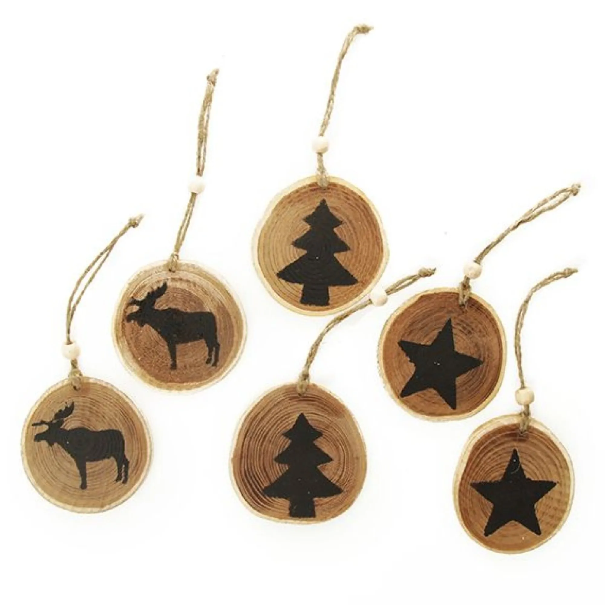 Farmhouse Tree Decorations - Set of 6 New