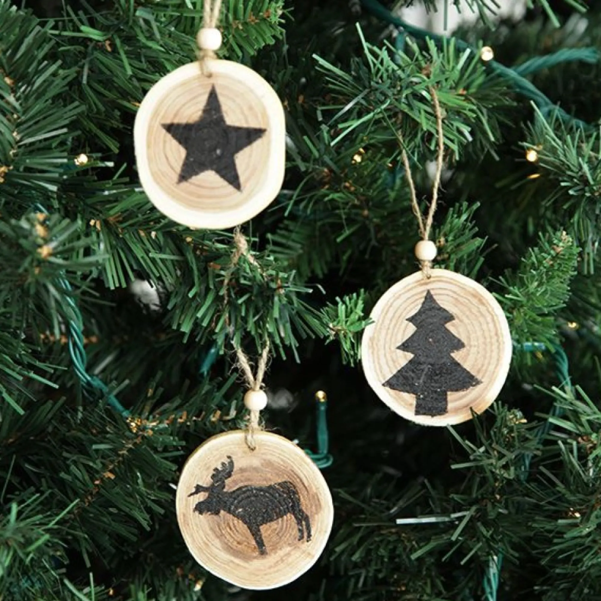 Farmhouse Tree Decorations - Set of 6 New