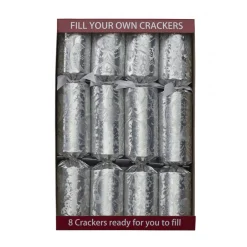 Fill Your Own Christmas Crackers - Silver Decadence - Set of 8 Fill Your Own Christmas Crackers - Silver Decadence - Set Of 8 Hot