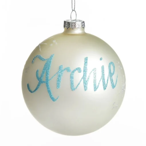 First Christmas Boy Personalised Christmas Bauble Outlet