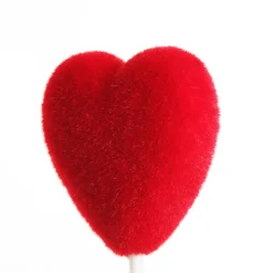 Fluffy Red Heart Pick Hot