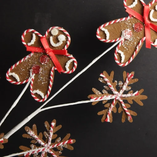 Gingerbread Man Christmas Pick Store