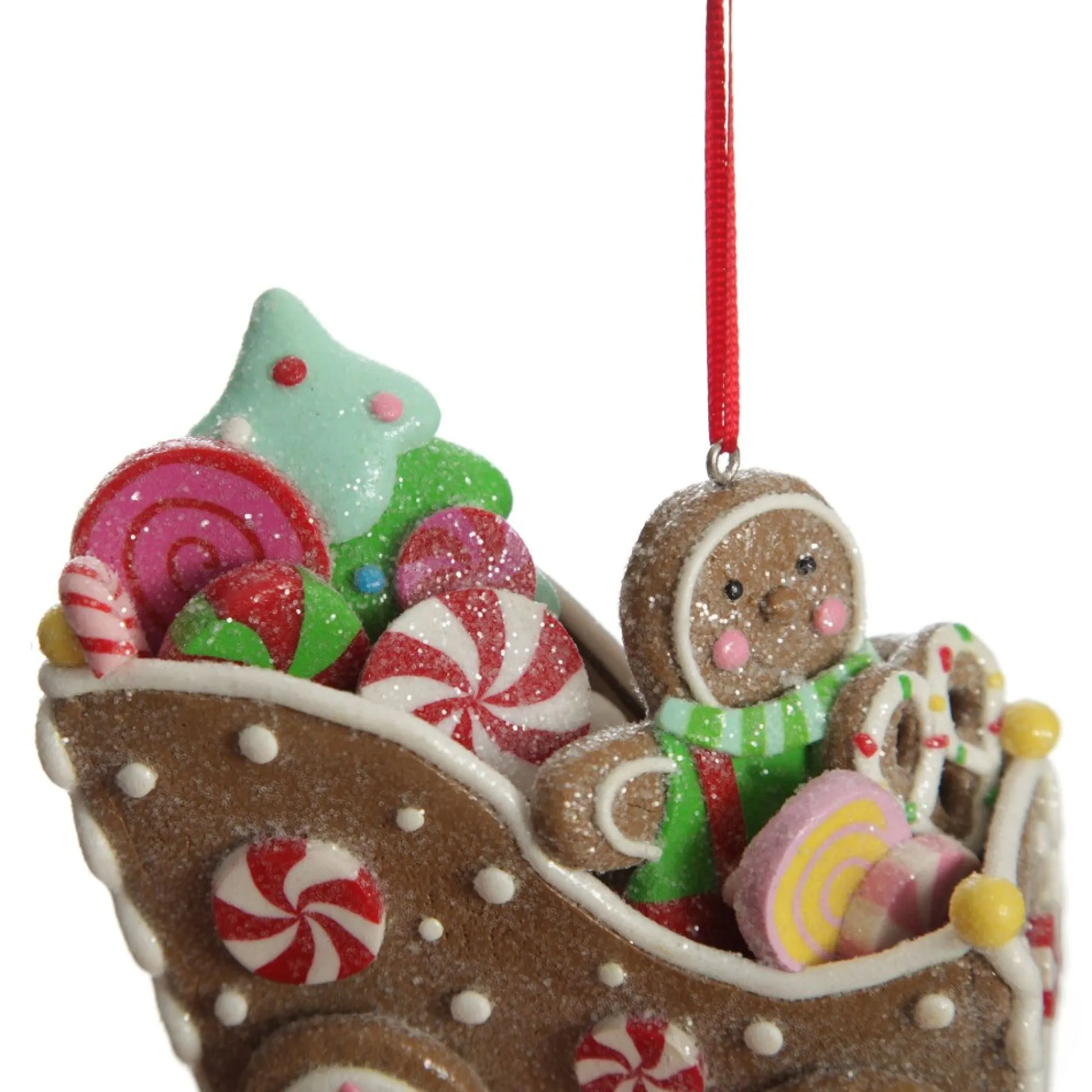 Gingerbread Man in Car Christmas Tree Decoration Best