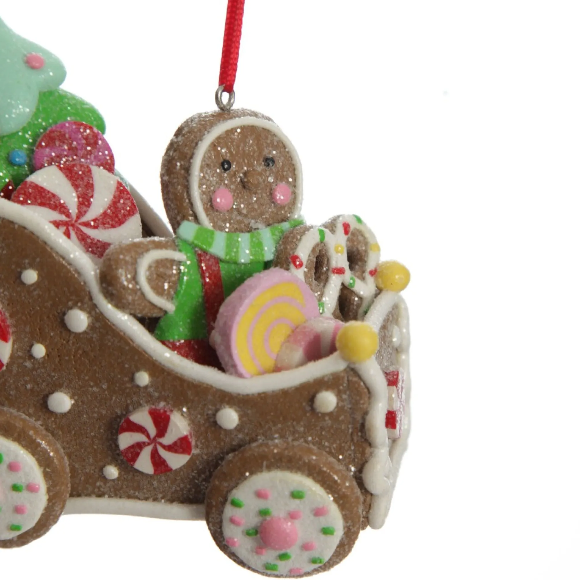 Gingerbread Man in Car Christmas Tree Decoration Best
