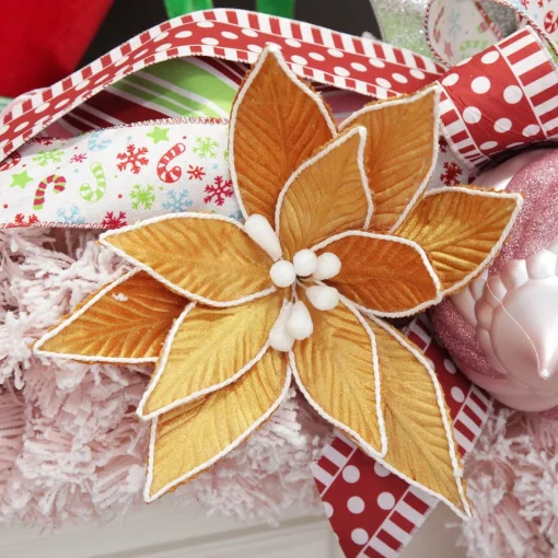 Gingerbread Poinsettia Flower Stem Cheap