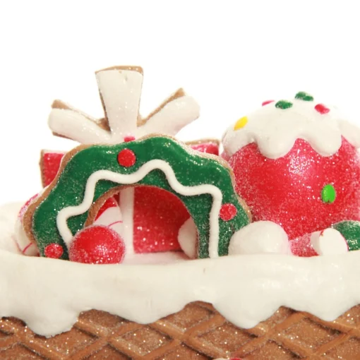 Gingerbread Train Christmas Ornament New