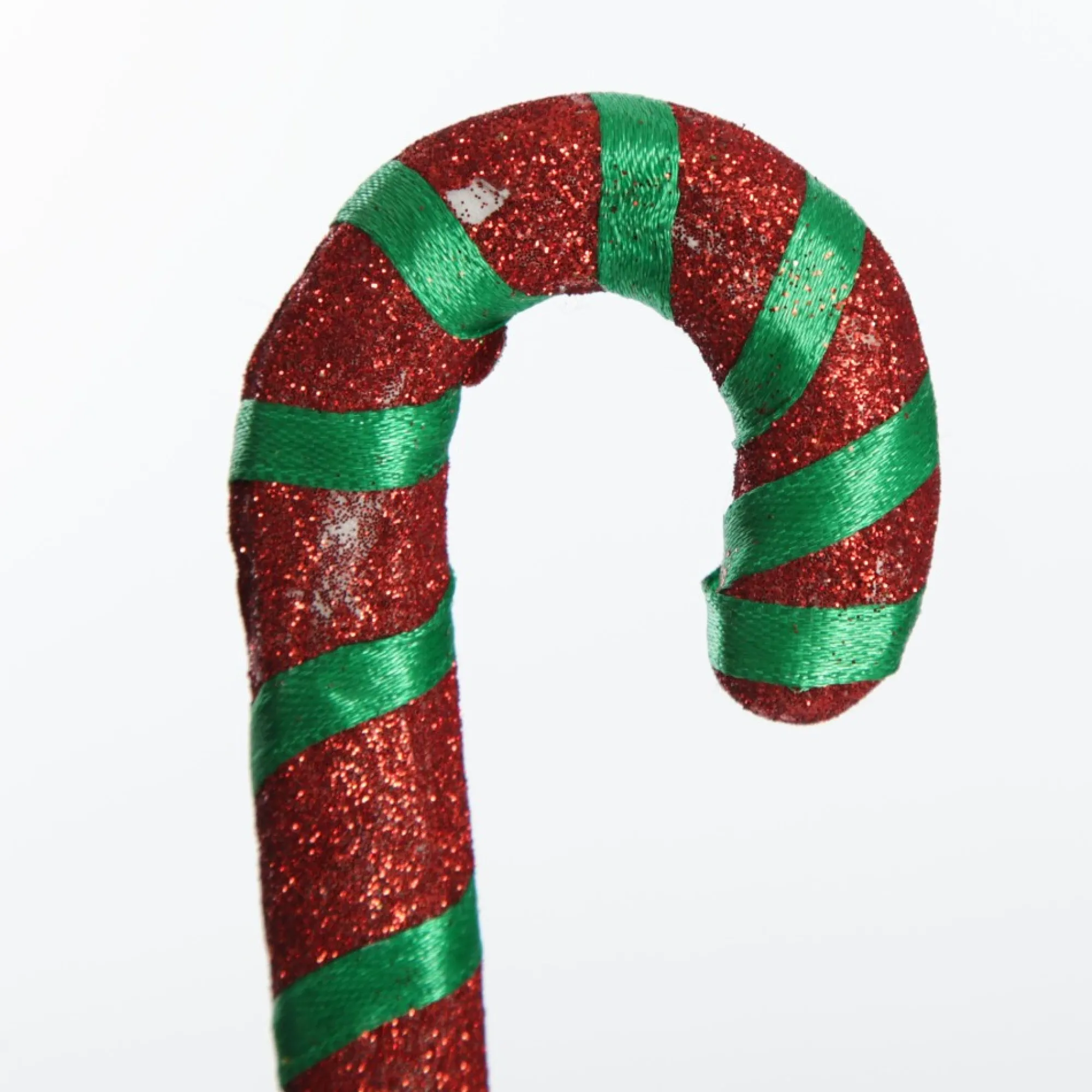 Glittered Green and Red Candy Cane Pick - Pack of 3 Store