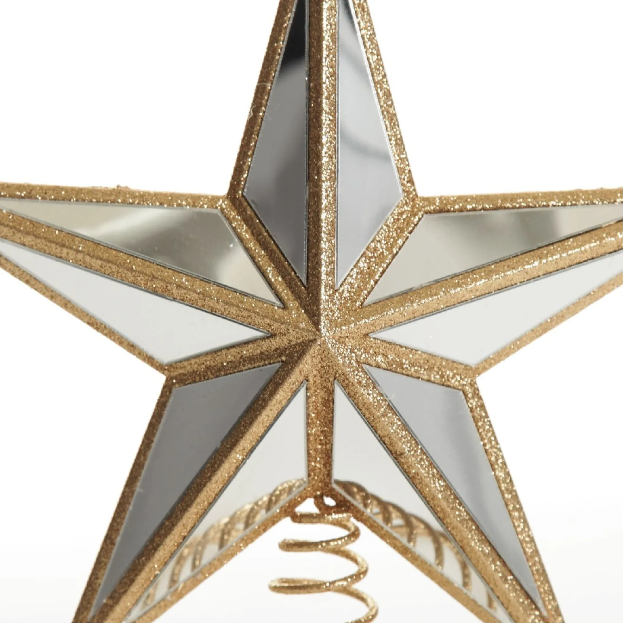 Gold and Mirror 3D Star Christmas Tree Topper Online