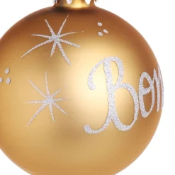 Gold Bling Monogram Christmas Bauble Discount
