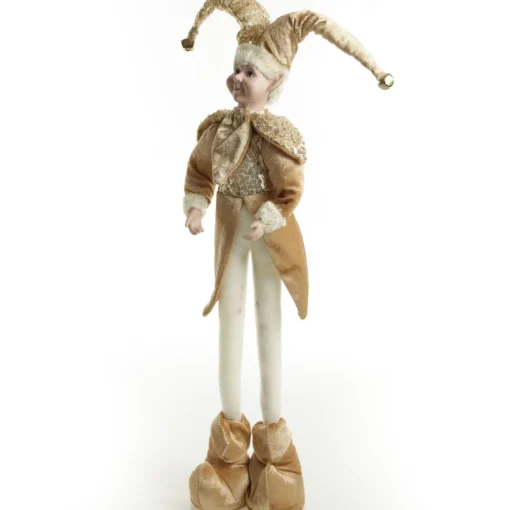 Gold Elf Standing Christmas Ornament Discount