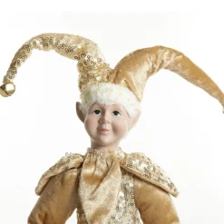 Gold Elf Standing Christmas Ornament Discount