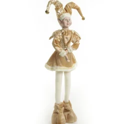 Gold Elf Standing Christmas Ornament Discount