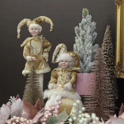 Gold Elf Standing Christmas Ornament Discount