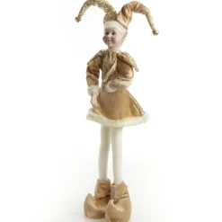 Gold Elf Standing Christmas Ornament Discount